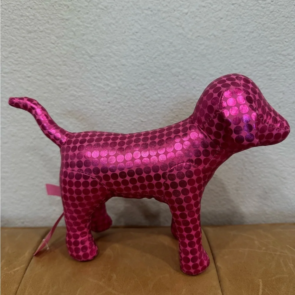 Plush peace shiny mini Pink‎ Victoria's Secret Dog Plush